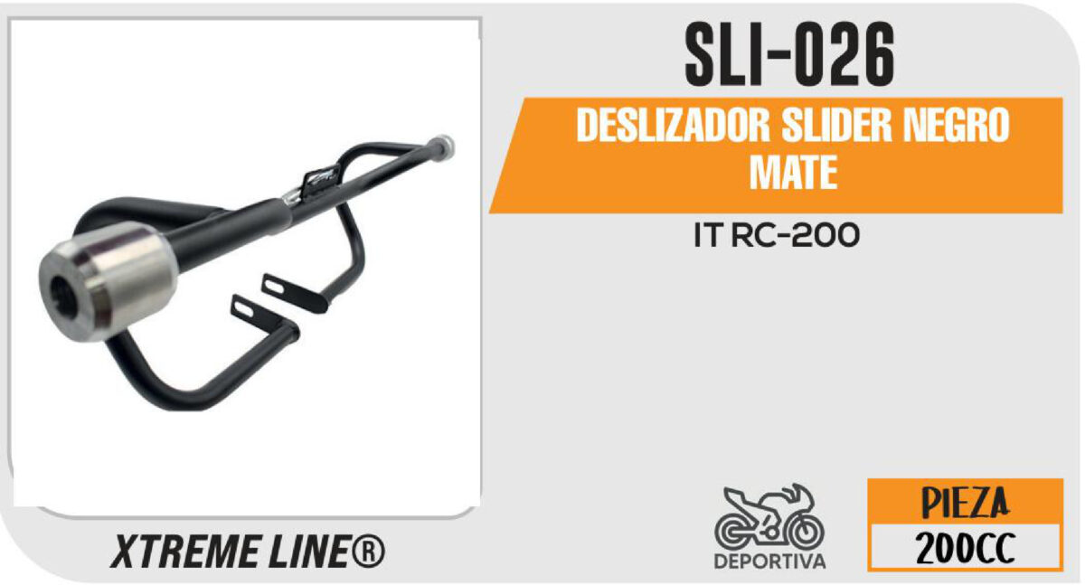 DESLIZADOR SLIDER NEGRO MATE