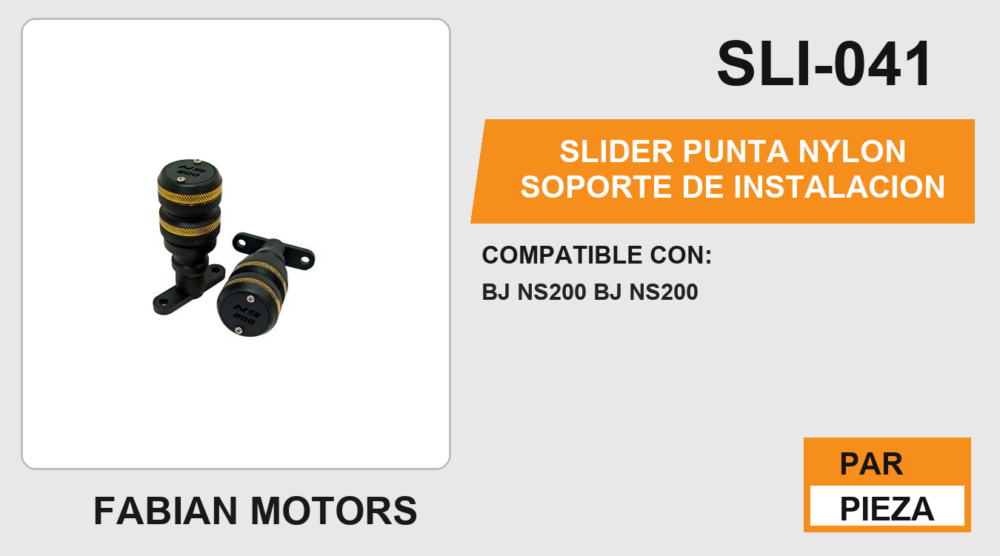 SLIDER PUNTA NYLON SOPORTE DE INSTALACION