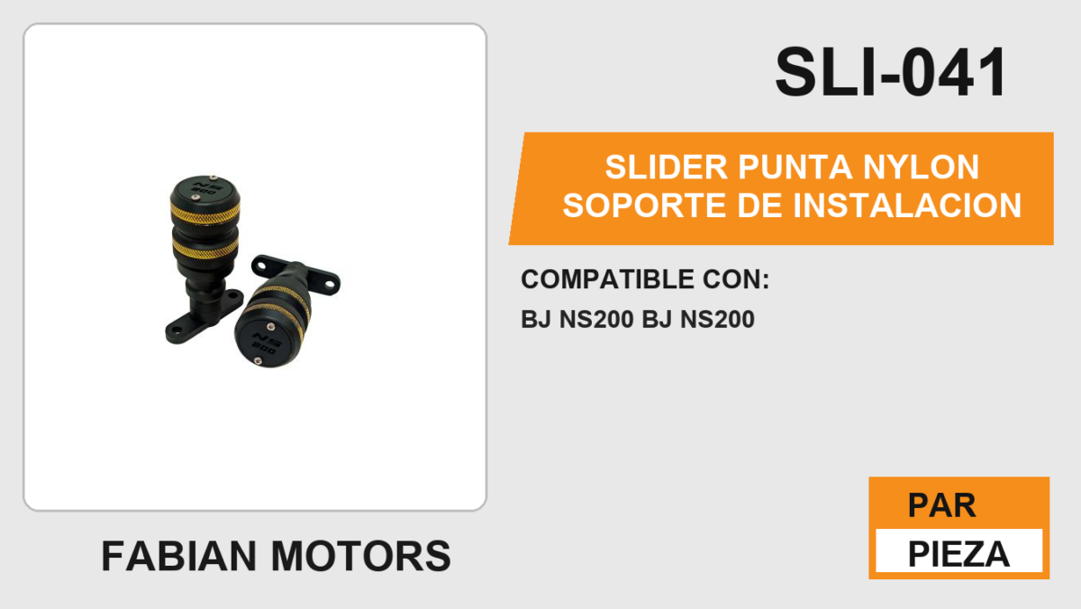 SLIDER PUNTA NYLON SOPORTE DE INSTALACION