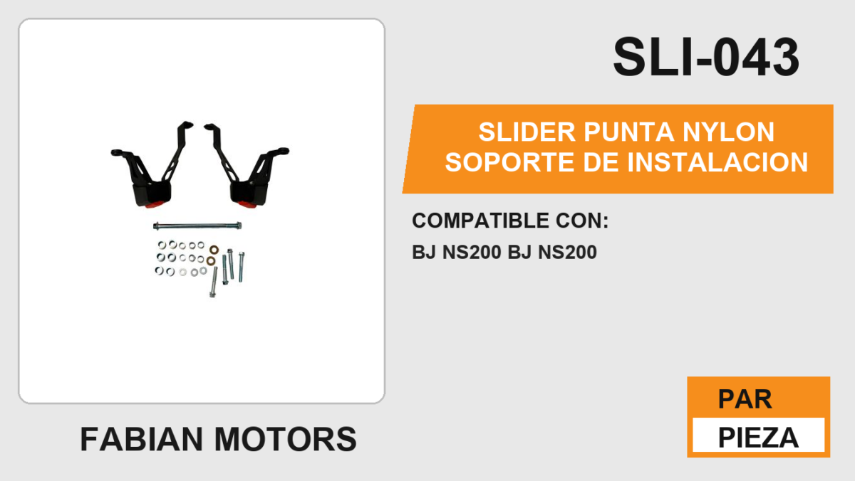 SLIDER PUNTA NYLON SOPORTE DE INSTALACION