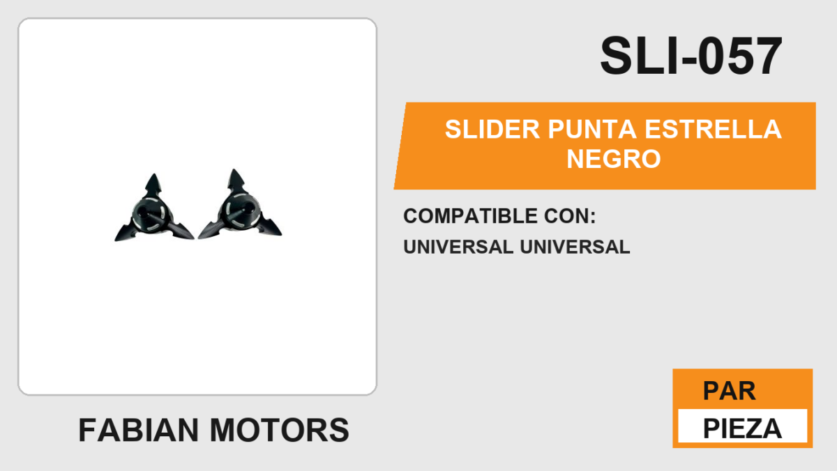 SLIDER PUNTA ESTRELLA NEGRO