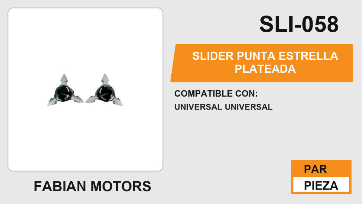 SLIDER PUNTA ESTRELLA PLATEADA