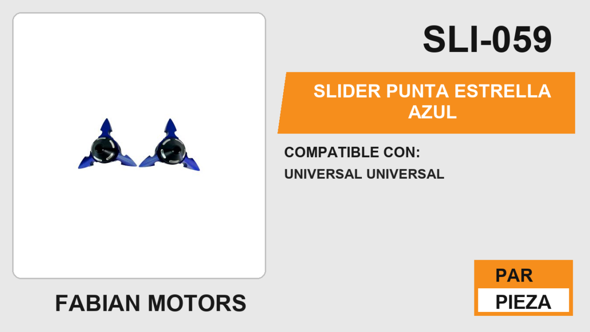 SLIDER PUNTA ESTRELLA AZUL