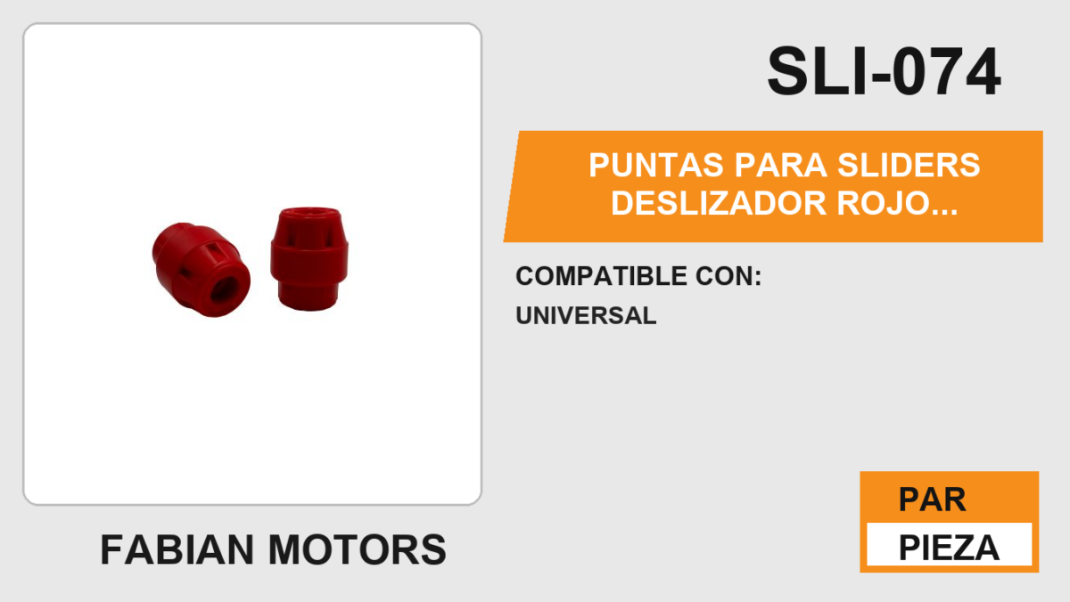 PUNTAS PARA SLIDERS DESLIZADOR ROJO NYLAMID
