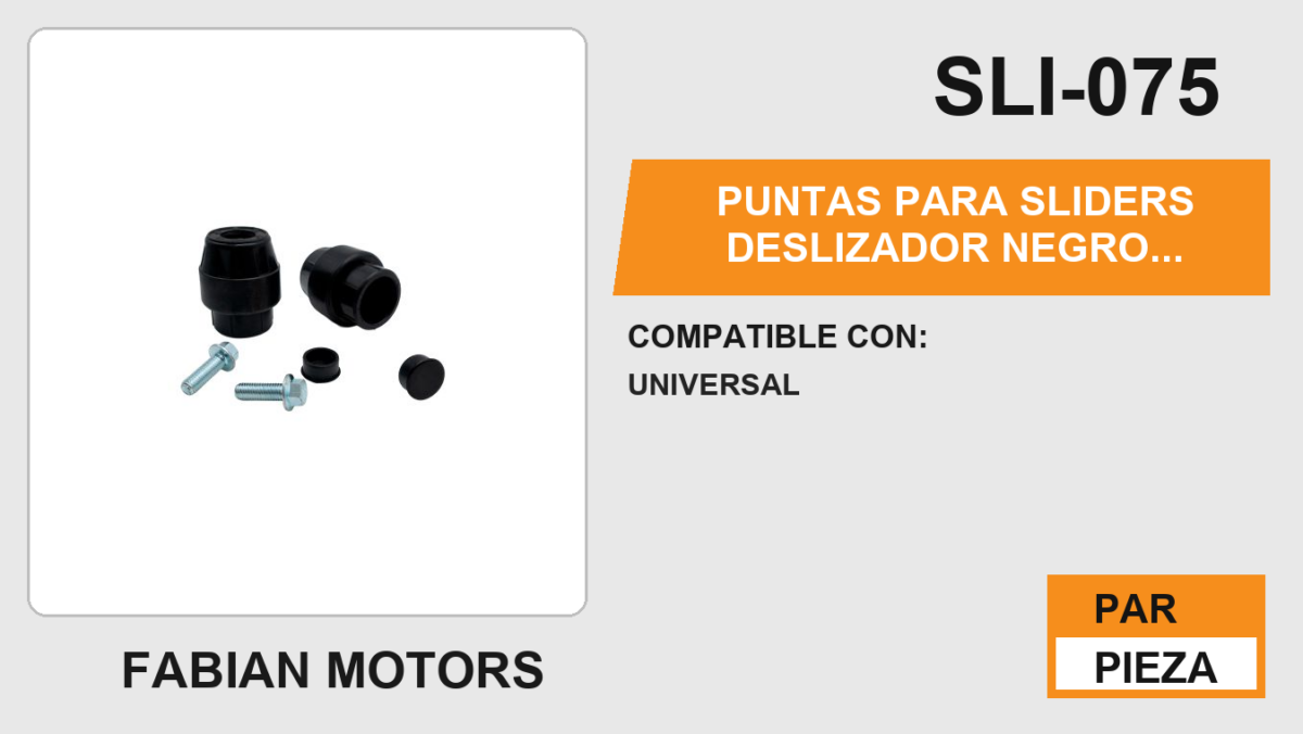 PUNTAS PARA SLIDERS DESLIZADOR NEGRO NYLAMID