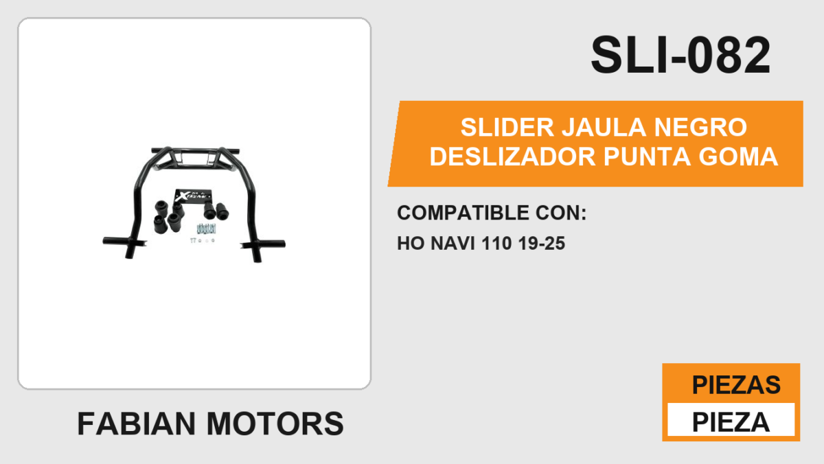 SLIDER JAULA NEGRO DESLIZADOR PUNTA GOMA