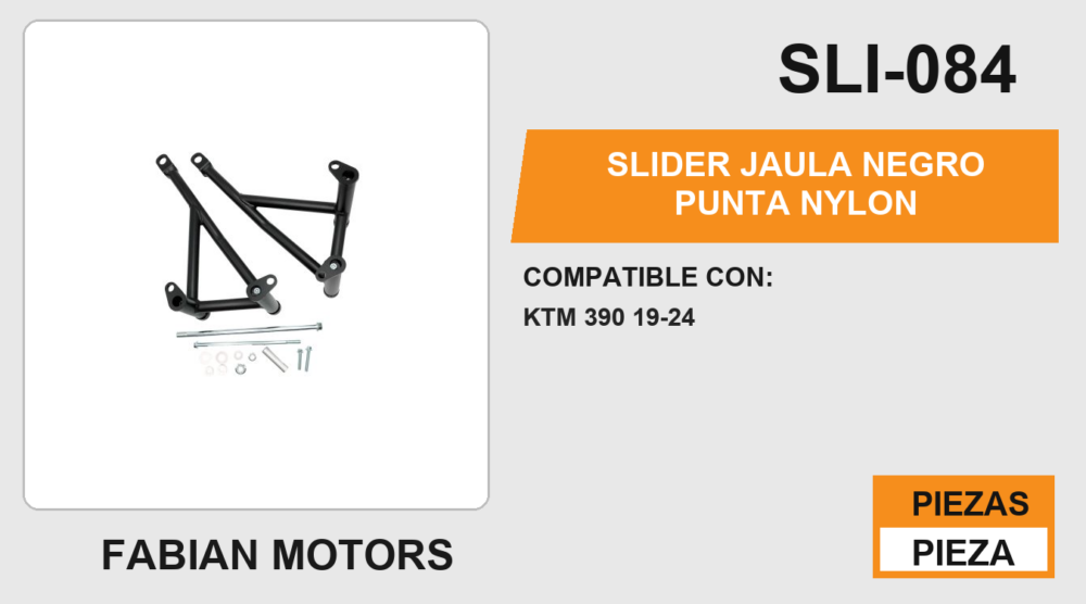 SLIDER JAULA NEGRO PUNTA NYLON