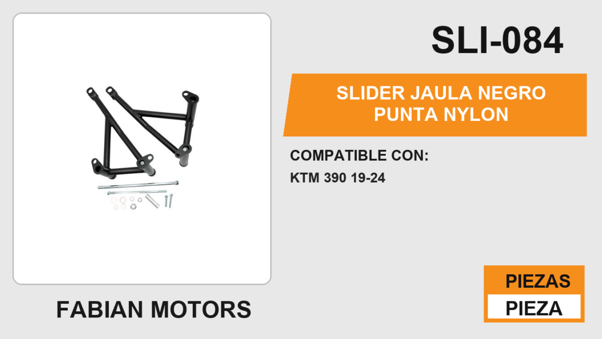 SLIDER JAULA NEGRO PUNTA NYLON