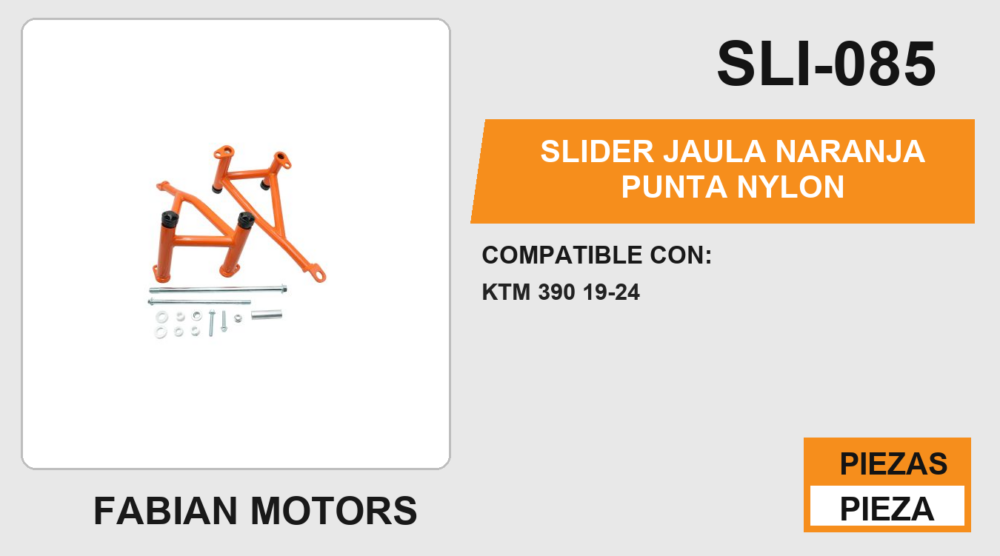 SLIDER JAULA NARANJA PUNTA NYLON