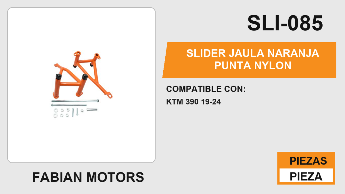 SLIDER JAULA NARANJA PUNTA NYLON