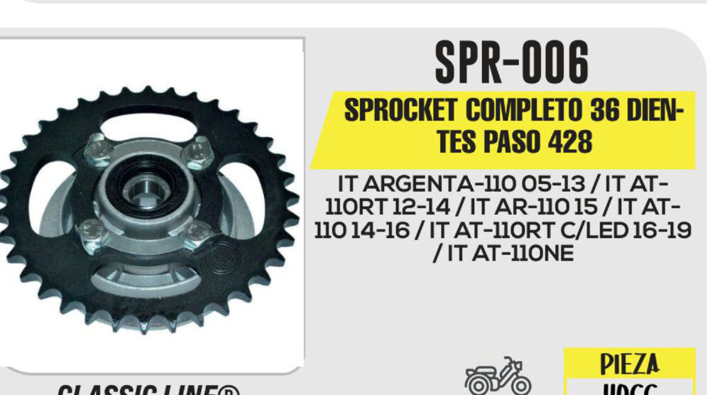 SPROCKET COMPLETO 36 DIENTES