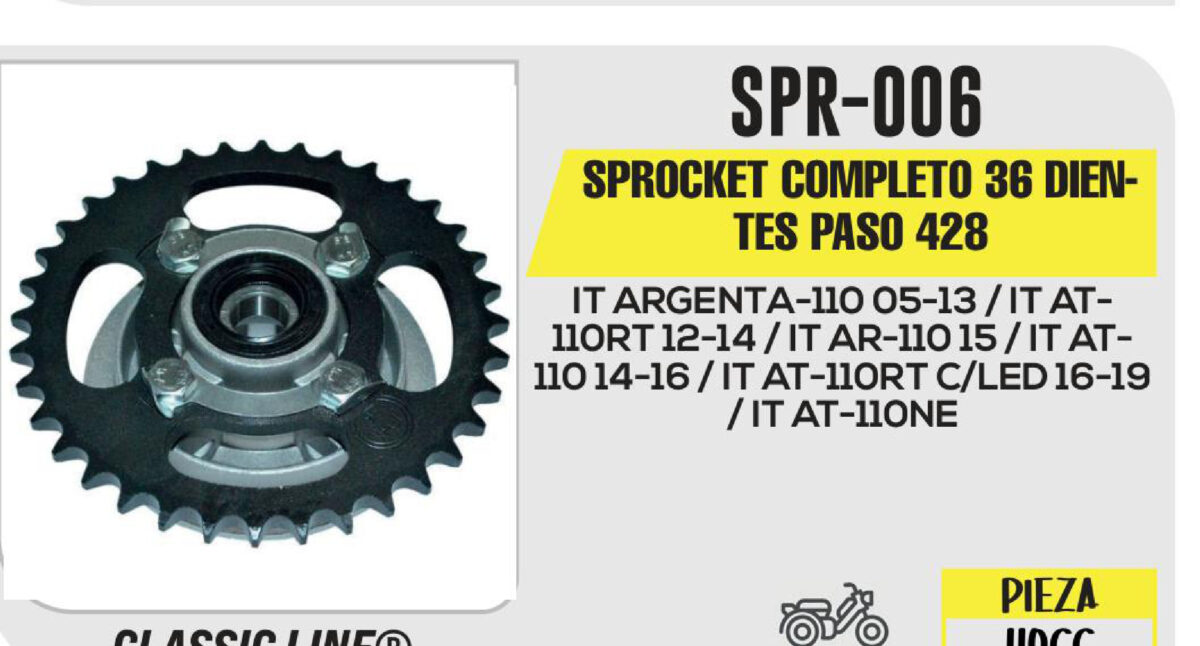 SPROCKET COMPLETO 36 DIENTES
