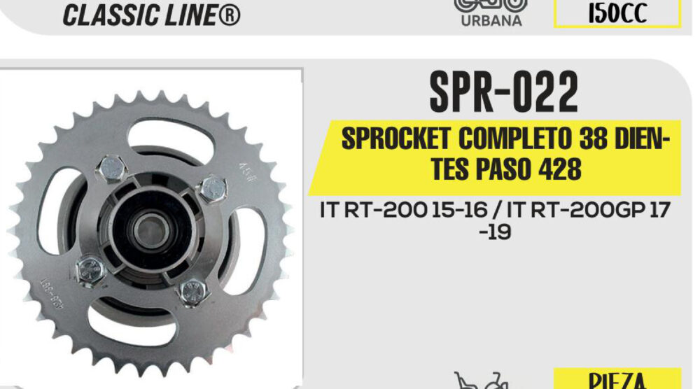 SPROCKET 38 DIENTES PASO 428