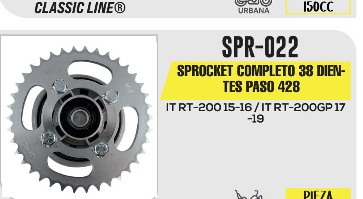 SPROCKET 38 DIENTES PASO 428