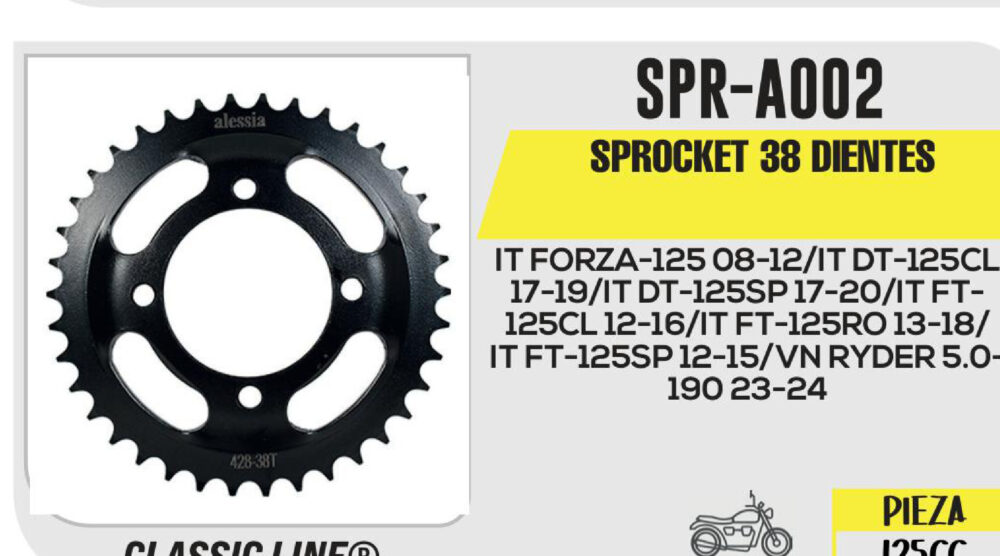 SPROCKET 38 DIENTES