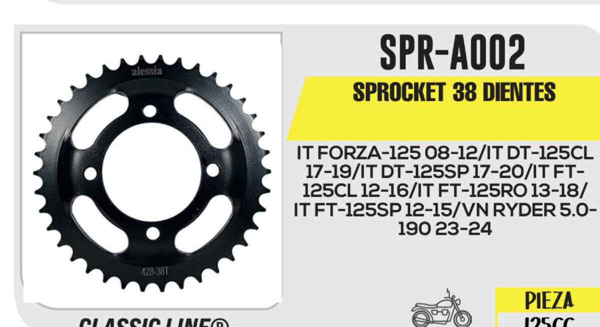 SPROCKET 38 DIENTES