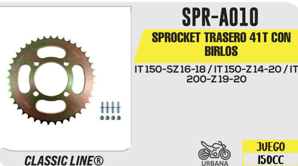 SPROCKET TRASERO 41T CON BIRLOS