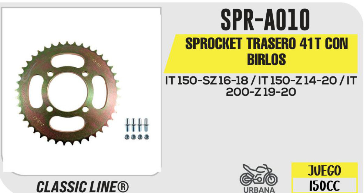 SPROCKET TRASERO 41T CON BIRLOS