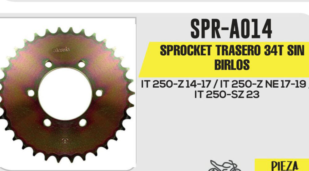 SPROCKET TRASERO 34T SIN BIRLOS