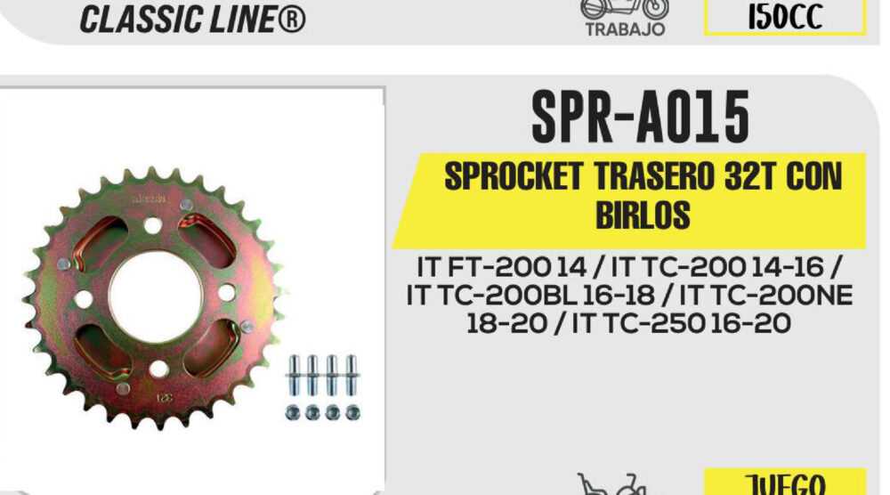 SPROCKET TRASERO 32T CON BIRLOS