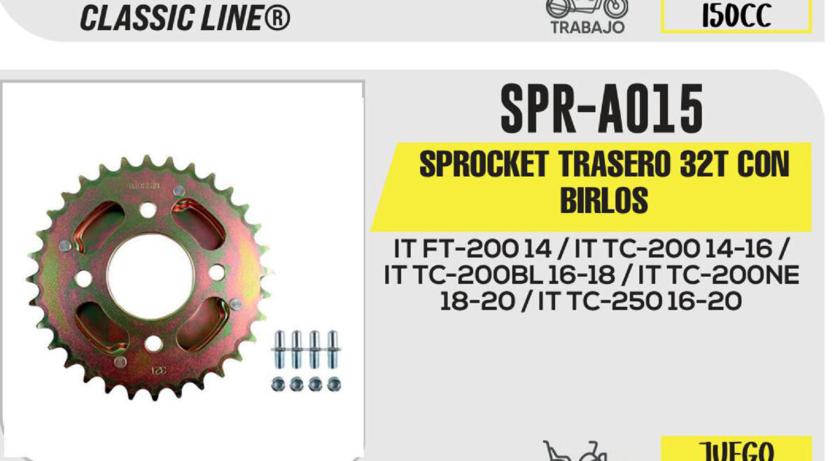 SPROCKET TRASERO 32T CON BIRLOS
