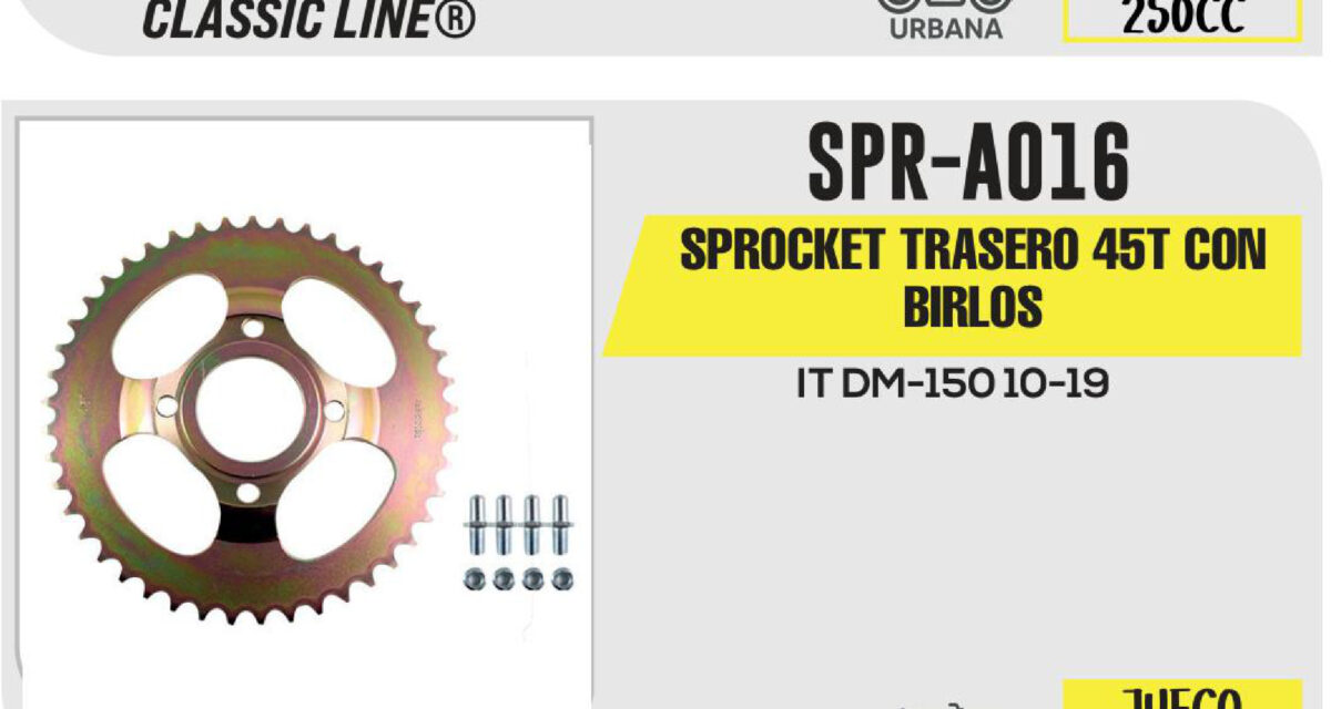 SPROCKET TRASERO 45T CON BIRLOS