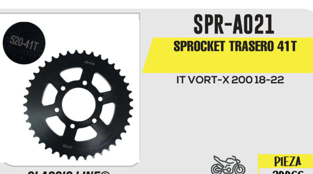 SPROCKET PLATA TRASERO 41T CON BIRLOS
