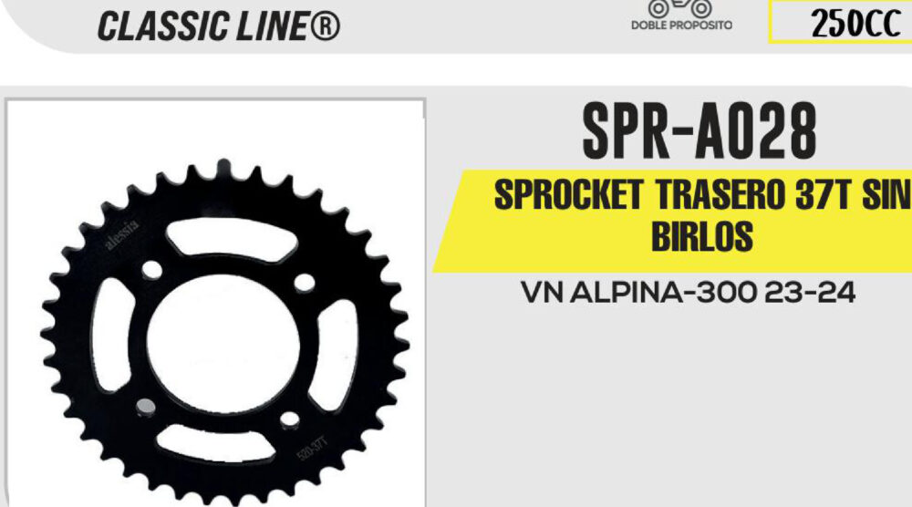 SPROCKET TRASERO 37T SIN BIRLOS