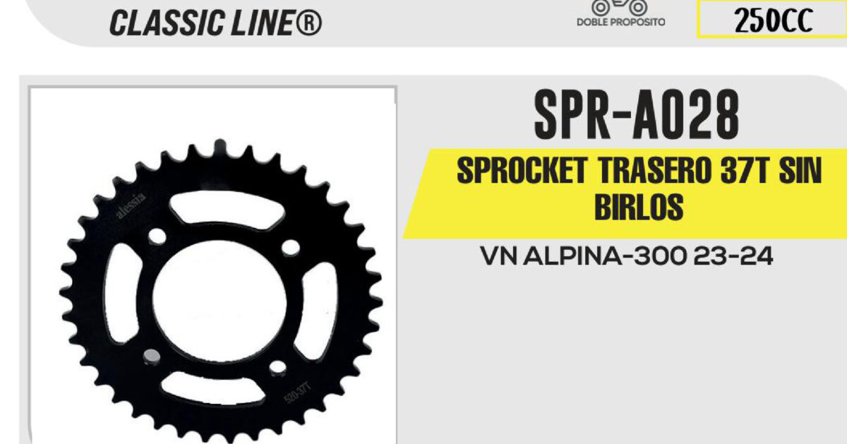 SPROCKET TRASERO 37T SIN BIRLOS