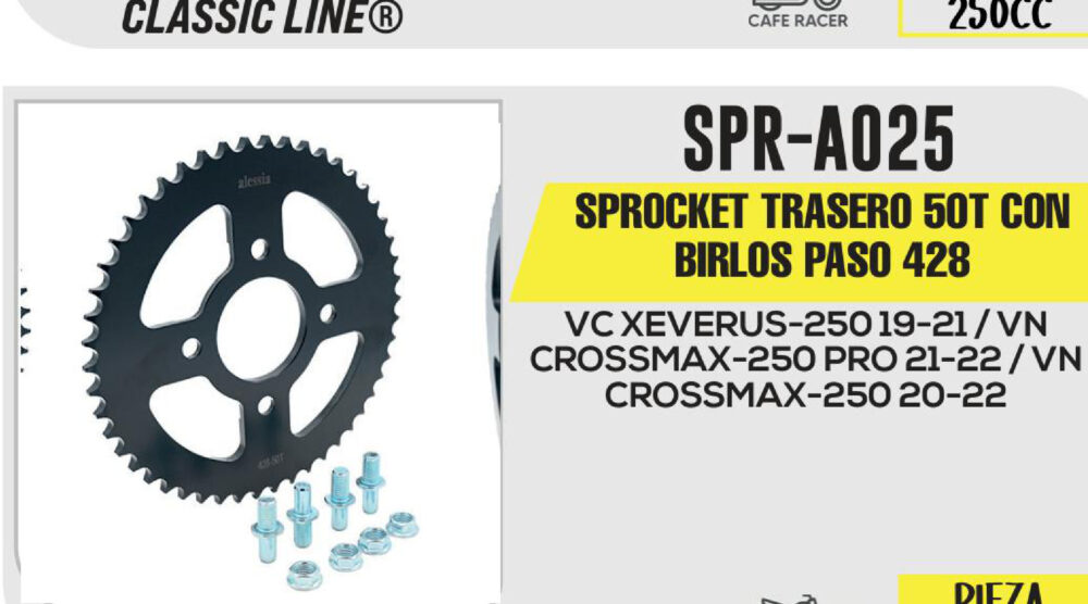 SPROCKET TRASERO 38T SIN BIRLOS