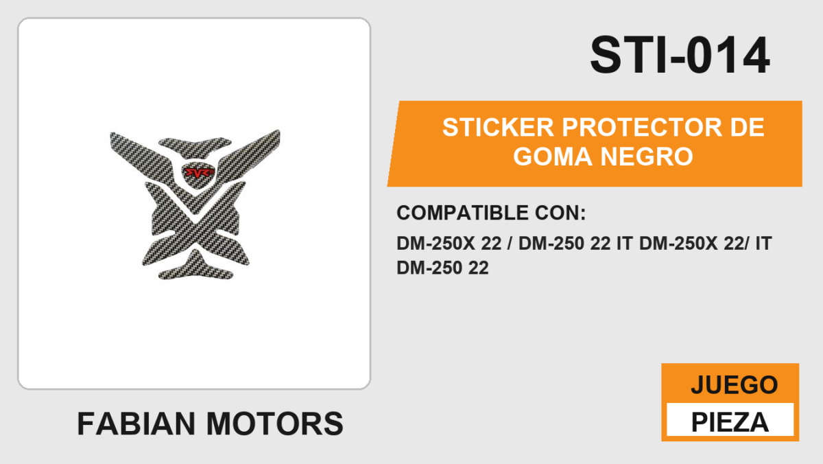STICKER PROTECTOR DE GOMA NEGRO