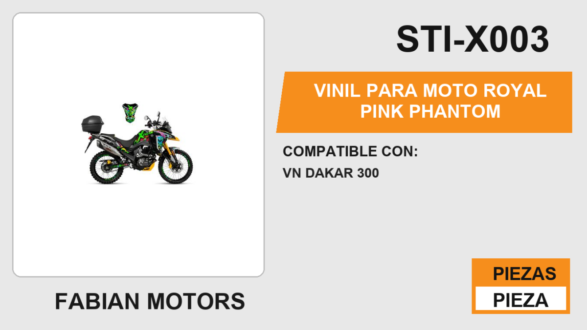 VINIL PARA MOTO ROYAL PINK PHANTOM