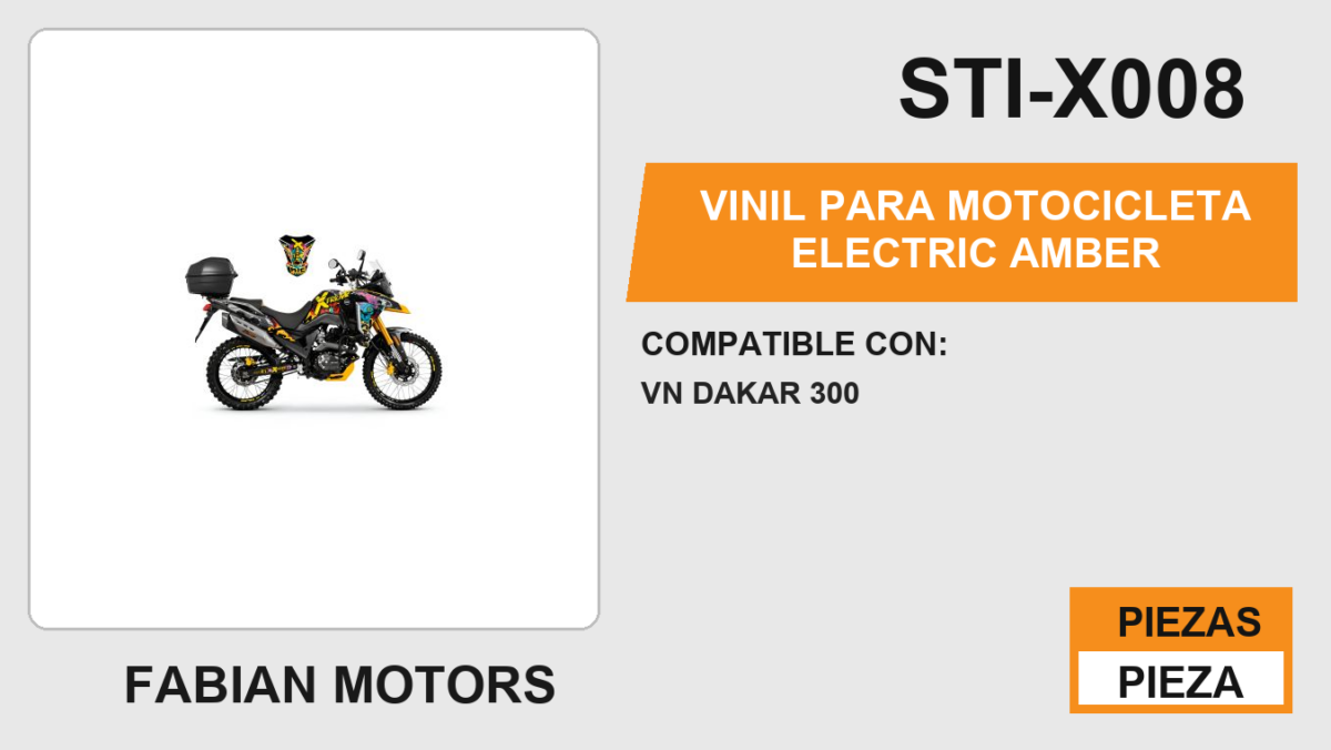 VINIL PARA MOTOCICLETA ELECTRIC AMBER