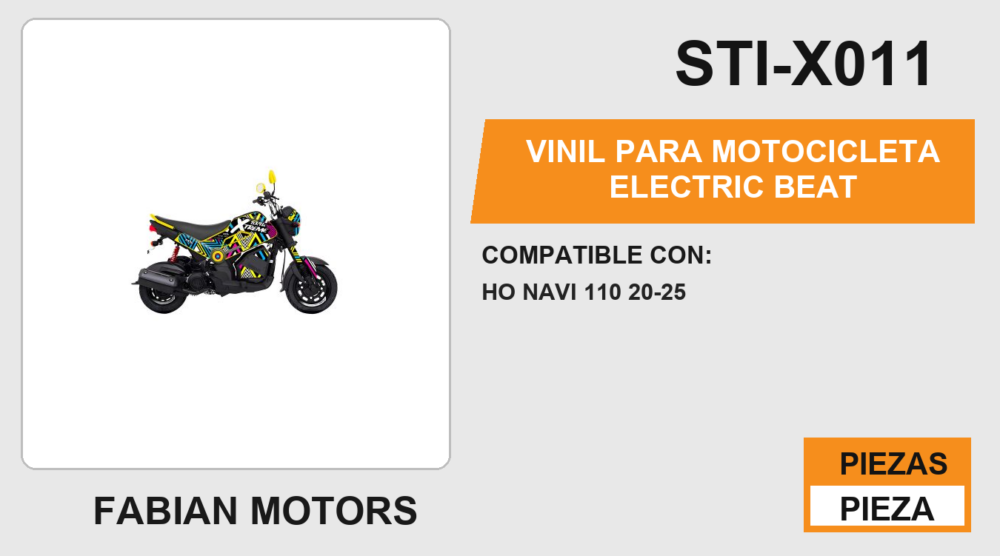 VINIL PARA MOTOCICLETA ELECTRIC BEAT