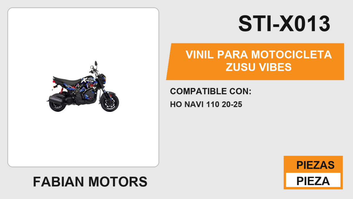 VINIL PARA MOTOCICLETA ZUSU VIBES