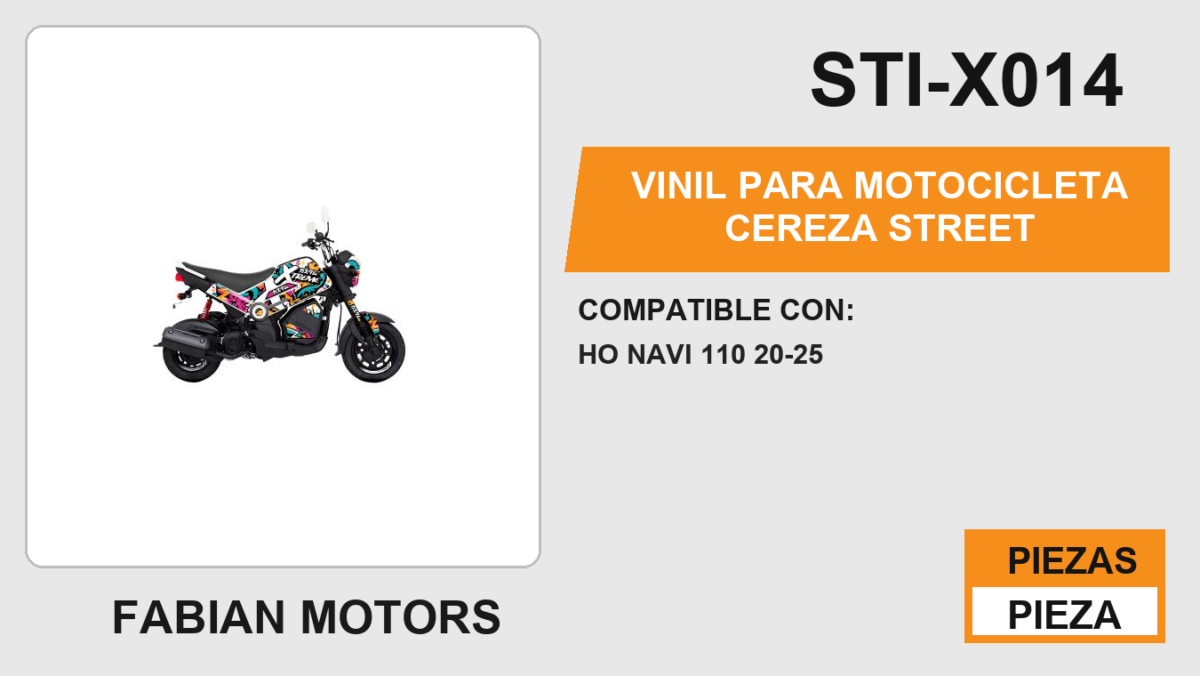VINIL PARA MOTOCICLETA CEREZA  STREET