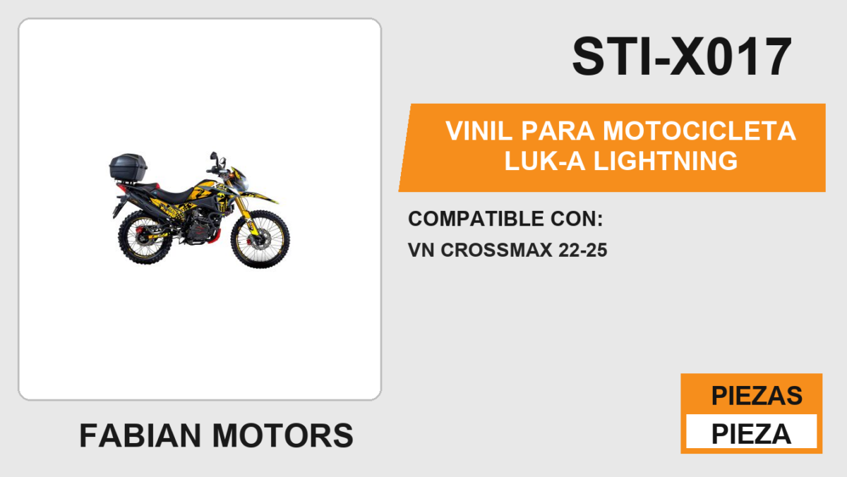 VINIL PARA MOTOCICLETA LUK-A LIGHTNING