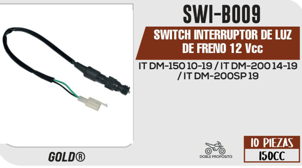 SWITCH INTERRUPTOR DE LUZ DE FRENO 12Vcc