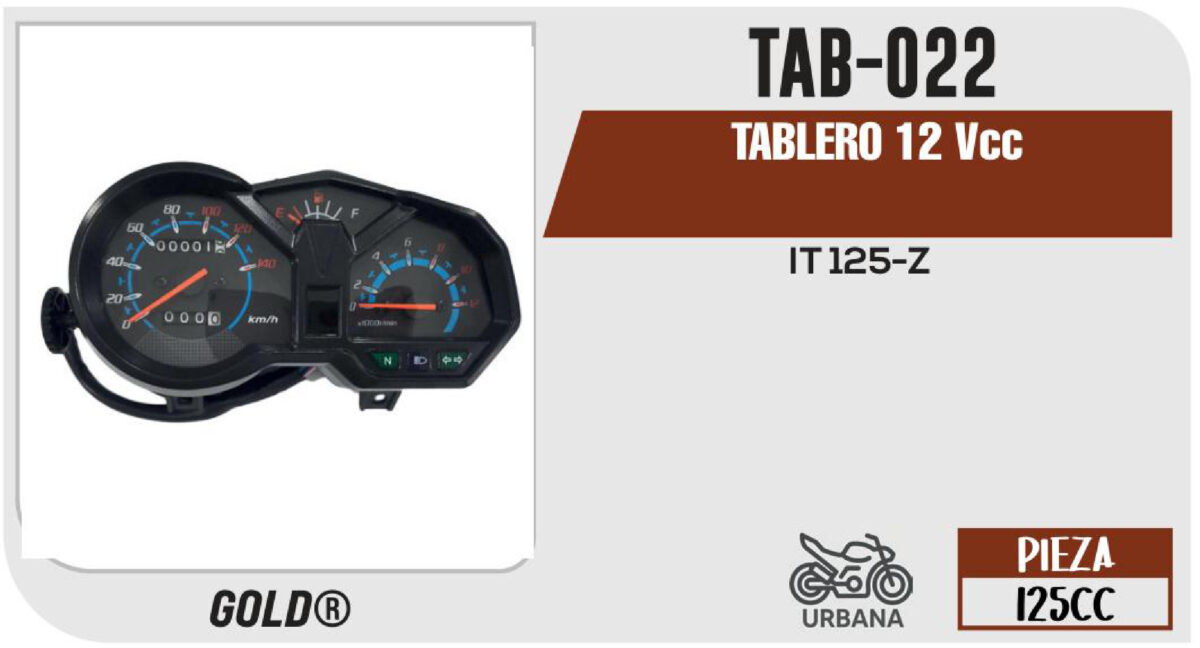 TABLERO C/ VIVOS AZULES 12Vcc