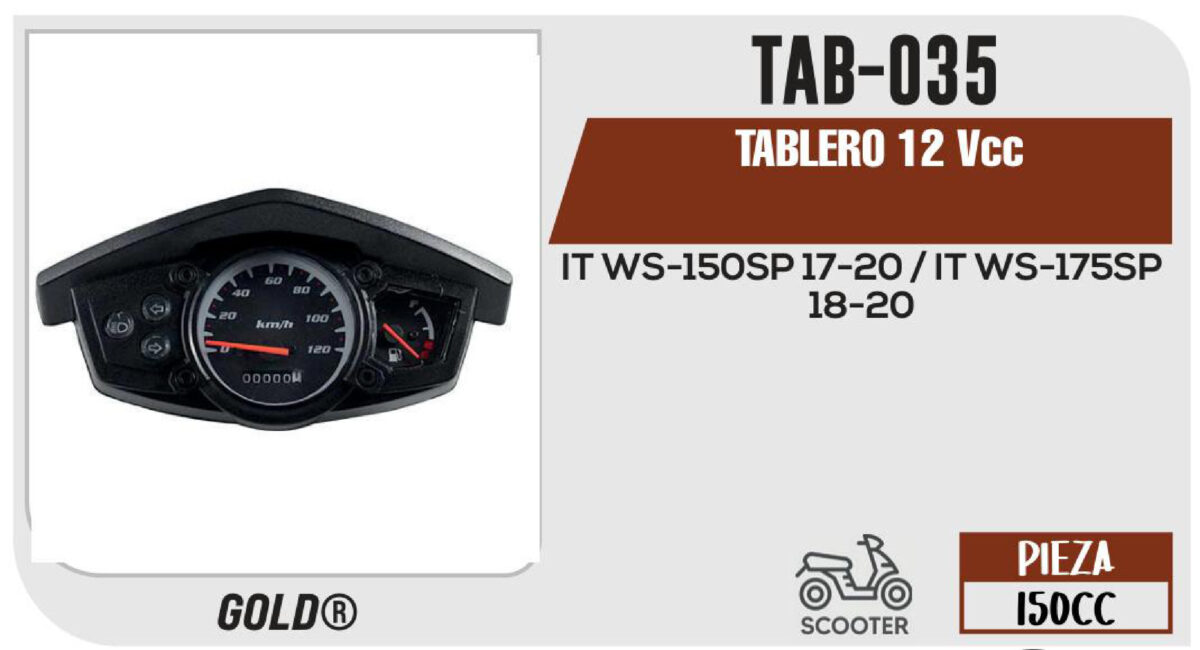 TABLERO NEGRO 12Vcc