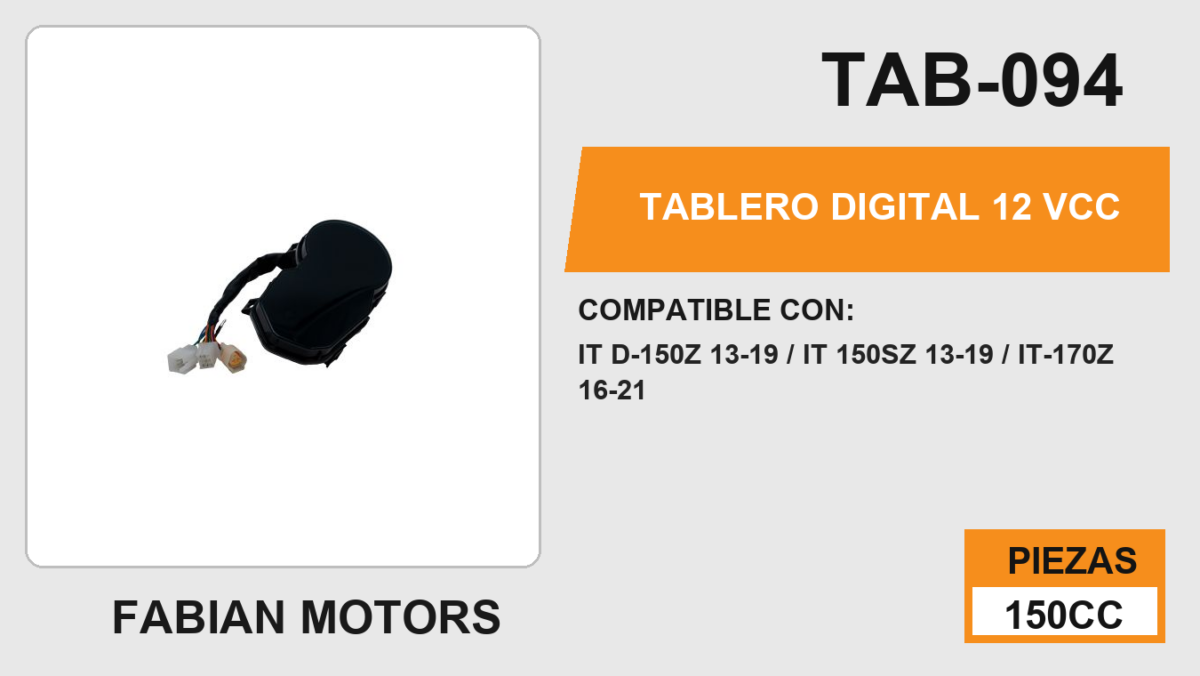 TABLERO DIGITAL 12Vcc