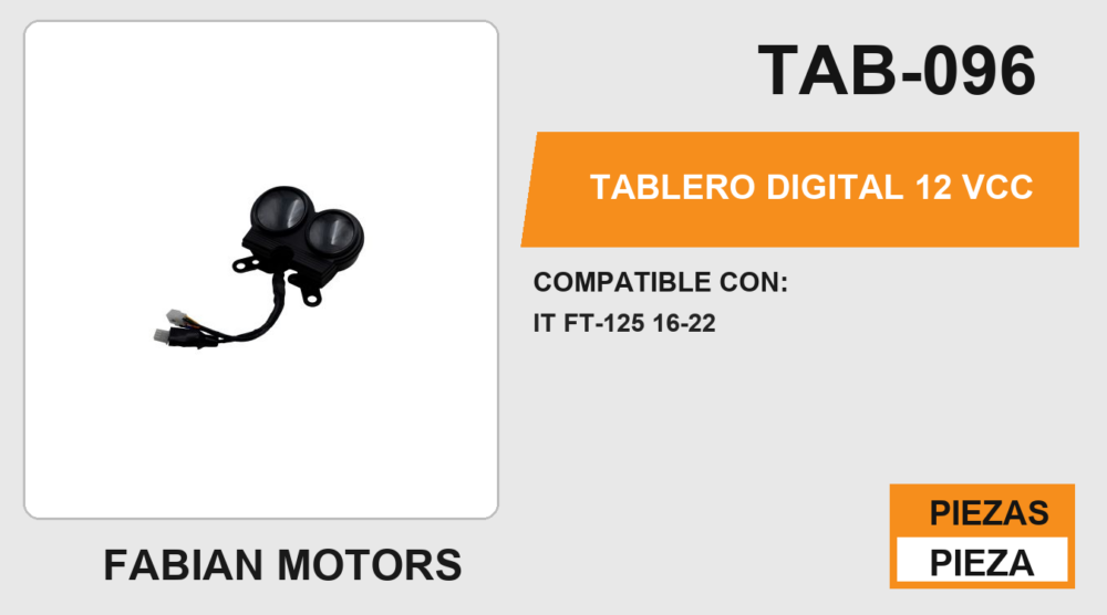 TABLERO DIGITAL 12Vcc