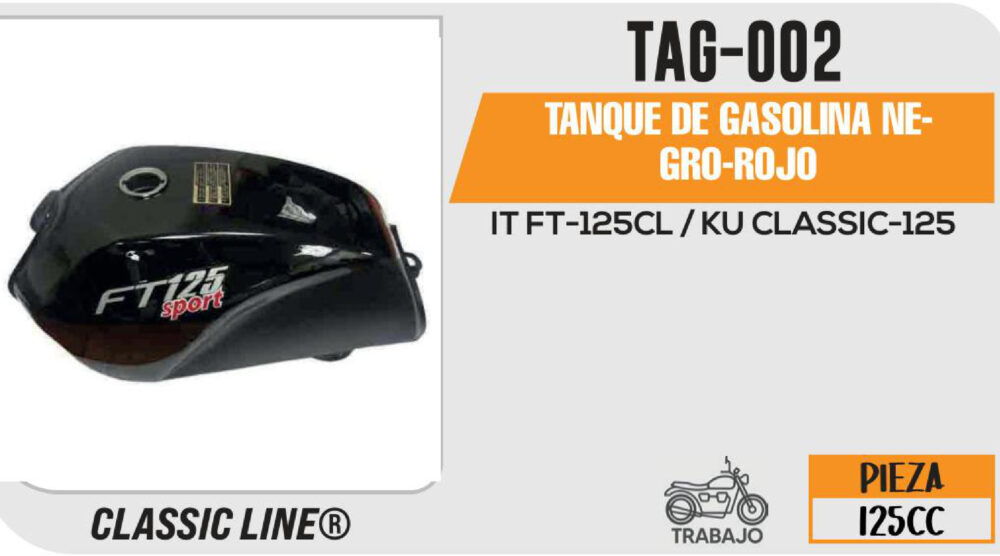 TANQUE DE GASOLINA NEGRO-ROJO