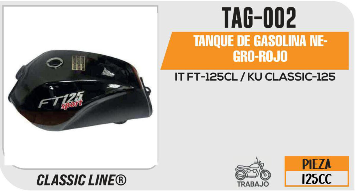 TANQUE DE GASOLINA NEGRO-ROJO