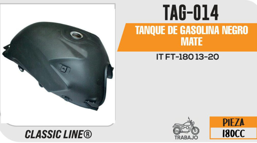 TANQUE DE GASOLINA NEGRO MATE