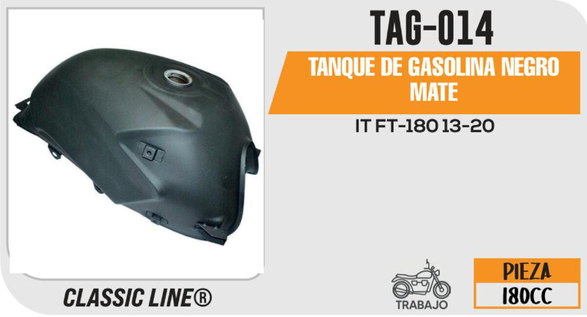 TANQUE DE GASOLINA NEGRO MATE