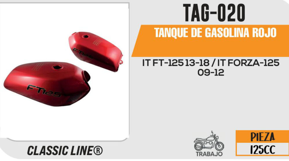 TANQUE DE GASOLINA ROJO