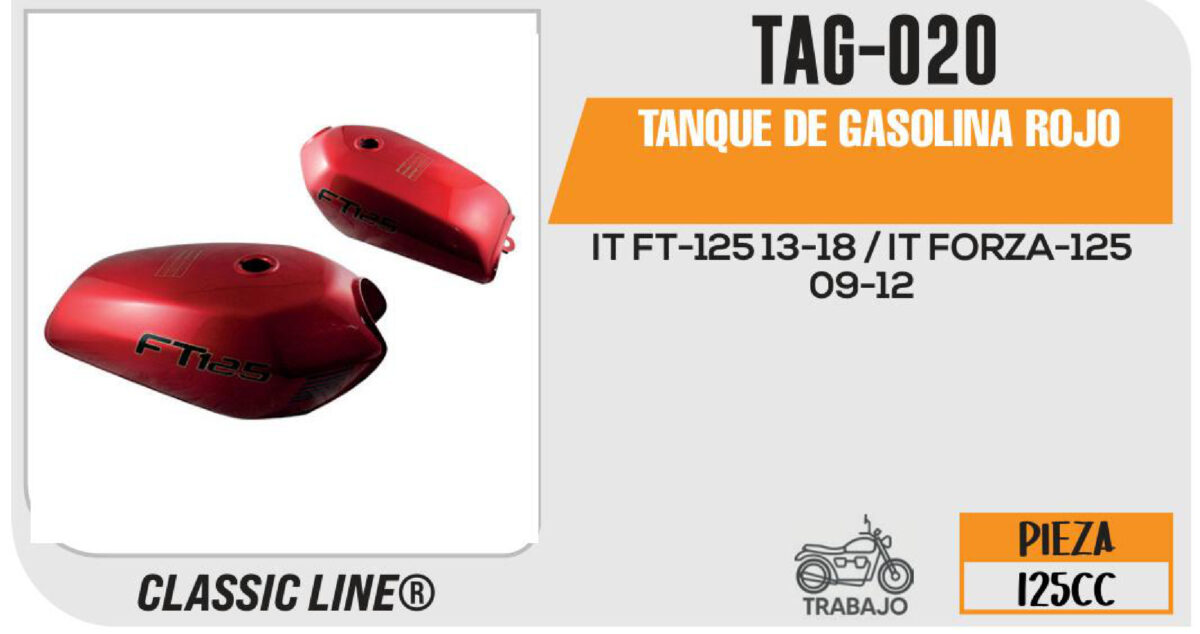 TANQUE DE GASOLINA ROJO