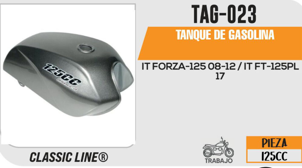 TANQUE DE GASOLINA PLATA