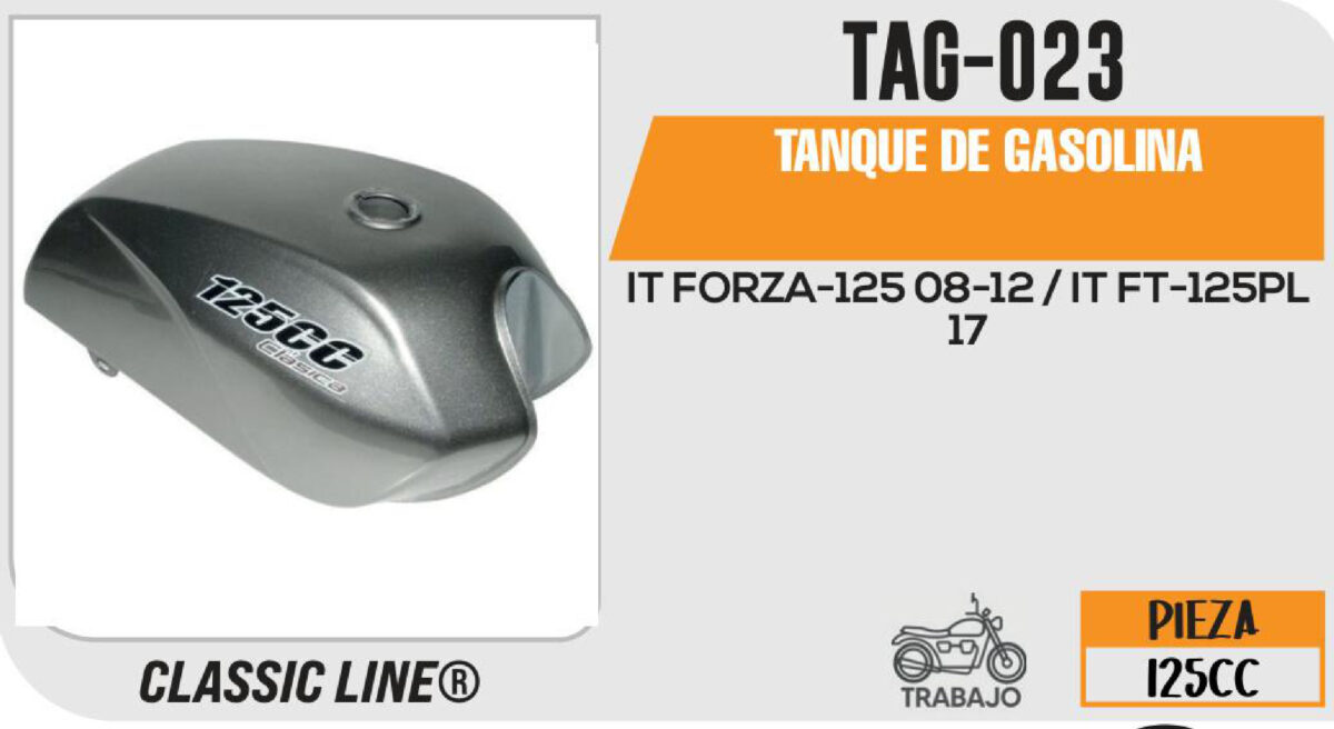 TANQUE DE GASOLINA PLATA